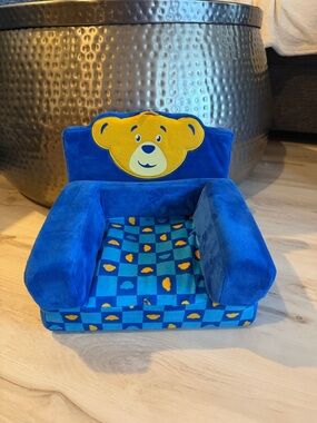 Build A Bear Bearemy Folding Chair Bed Blue Yellow Convertible Plush Furniture